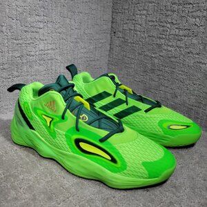Adidas Exhibit A Men's Size 15 US Team Solar Green Basketball Sneakers FY2047